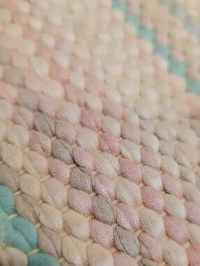 Handmade | Accents | Vintage Handwoven Pastel Rag Rug 54 X 83 | Poshmark